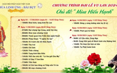 CHƯƠNG TRÌNH ĐẠI LỄ VU LAN 2024 